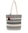 K London Alii And Aliizey Tote Bag For Women With Zip Bag Colour Cream Black