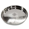 Indian Art Villa Pure Stainless Steel Hammered Design Plate