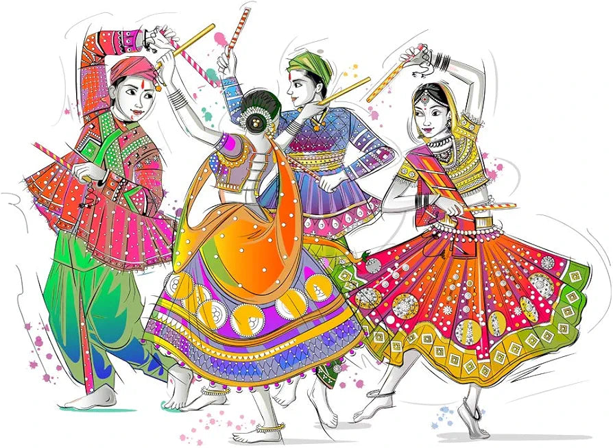 Rangoli Large Modern Art Wall Sticker Mullticolor Vinyl Sticker 40cm or 50 cm Pack of 1