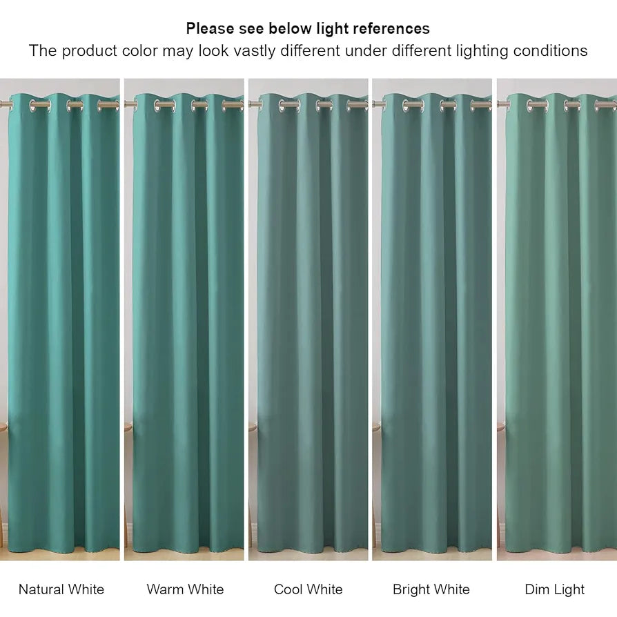 Cloth Fusion Blackout Window Curtains 5 Feet Long Set of 2, Room Darkening Blackout Curtains 5 Feet for Window with Grommet Design for Home Decor 