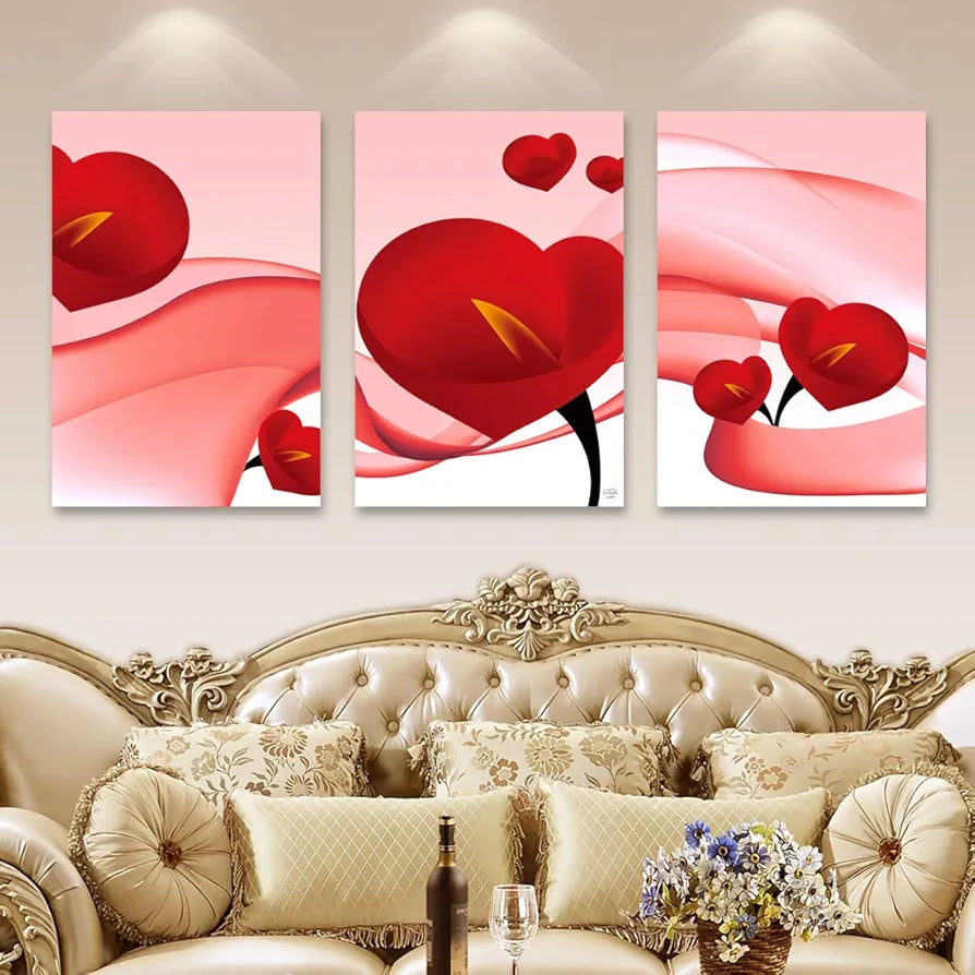 Rangoli MDF 3 Pcs Wall Poster 12x18 Inch Decorative Wall Art for Home, Office, Living Room. P-4, Design-6