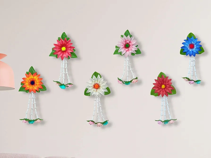 JH Gallery Artificial Flowers and Leaves Decoration at Home Easy Simple Backdrop, Wall and Door Décor, Puja Room Decor, Festive and Wedding Decor 