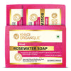 Khadi Organique Handmade Rosewater Soap (Pack of 3)