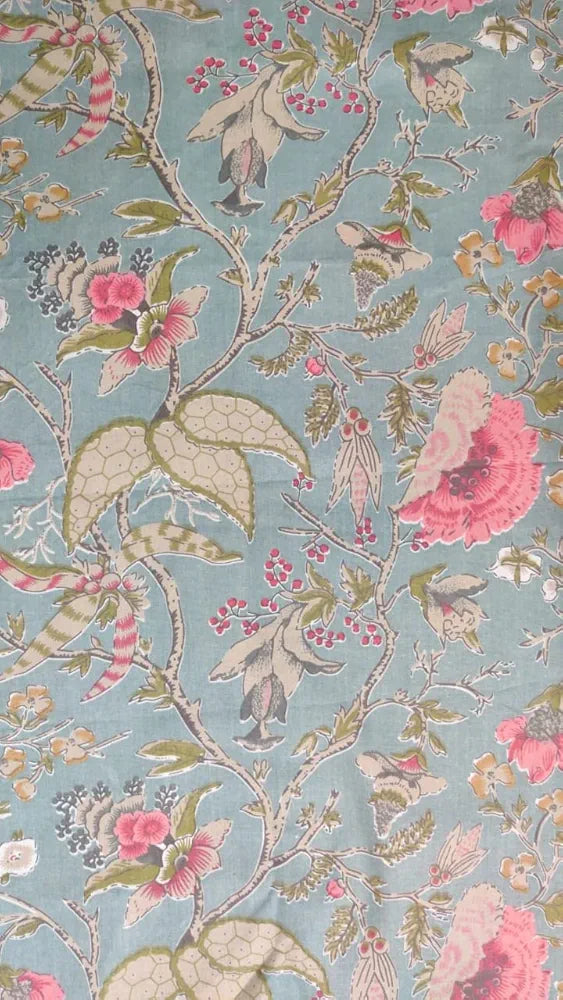 Trance Home Linen 180TC 100% Cotton Printed Zippered Duvet Cover/Blanket Cover/Quilt Cover | Comforter Cover/Razai Cover | King Size with 2 Pillow Covers 