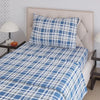Layers Zen Cotton Blend Single Bedsheet Set 1 Single Cotton Bedsheet & 1 Pillow Cover 225 CVC Navy Blue