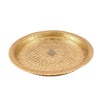 Indian Art Villa Pure Brass Pooja Decorative Thali Plate Edge Design | Diameter 12 Inches