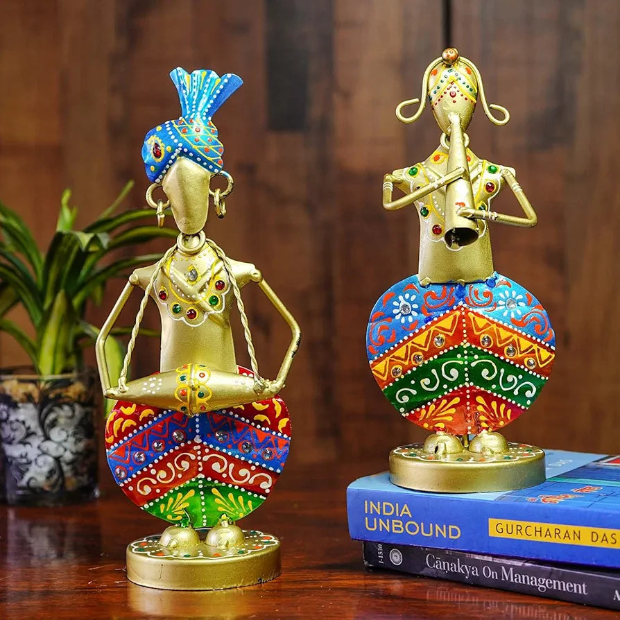 Ekhasa Nostrae Metal Show Pieces for Home Decor | Gift Items for Showcase, TV Unit Decoration | Statue, Figurines, Artifacts for Table, Living Room Decor Items 