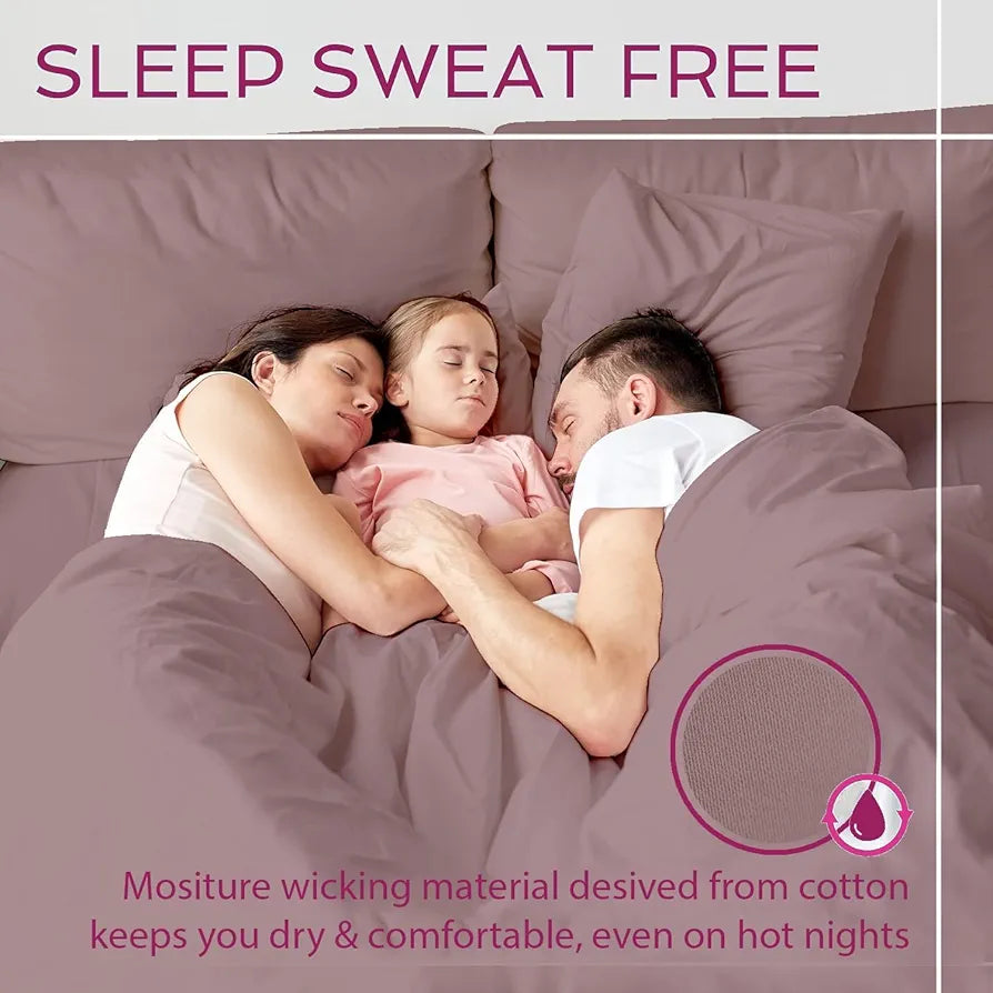 Trance Home Linen Premium 300 TC Solid Pure 100% Cotton Single Size Fitted Bedsheet with 1 Pillow Cover , Smallsingle