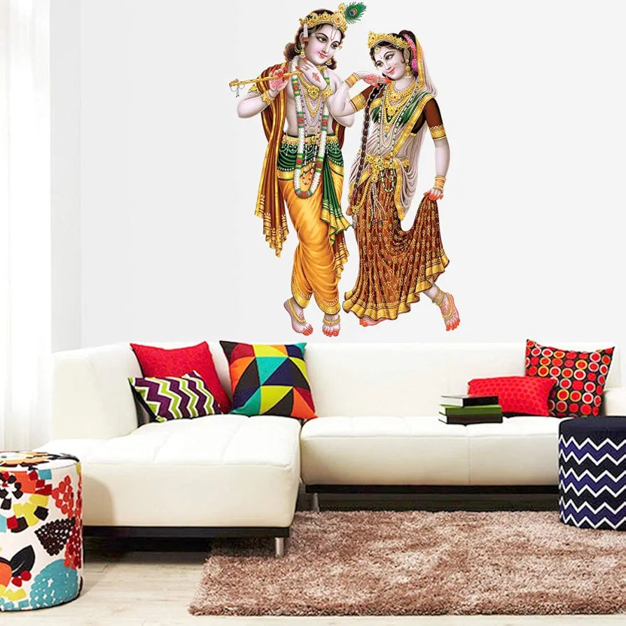 Rangoli White Glossy Vinyl Wall Sticker Premium Self-Adhesive Waterproof Decorative Wall Decal for Bedroom, Living Room, Office & Home Decoration Easy to Apply. Parent-7, Design-5