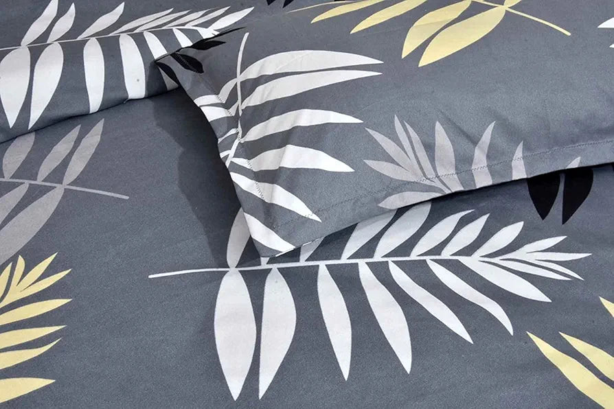 THE HOME STYLE Cotton Feel Glace Cotton Floral Printed King Size Double Bed Bedsheet With 2 Pillow Cover 300 TC_90X100 Inches 