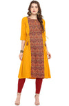 Janasya Women's A-line Poly Crepe Kurta