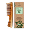 Nat Habit Kacchi Neem Wooden Comb - Soaked in 17 Herbs | Fine Tooth