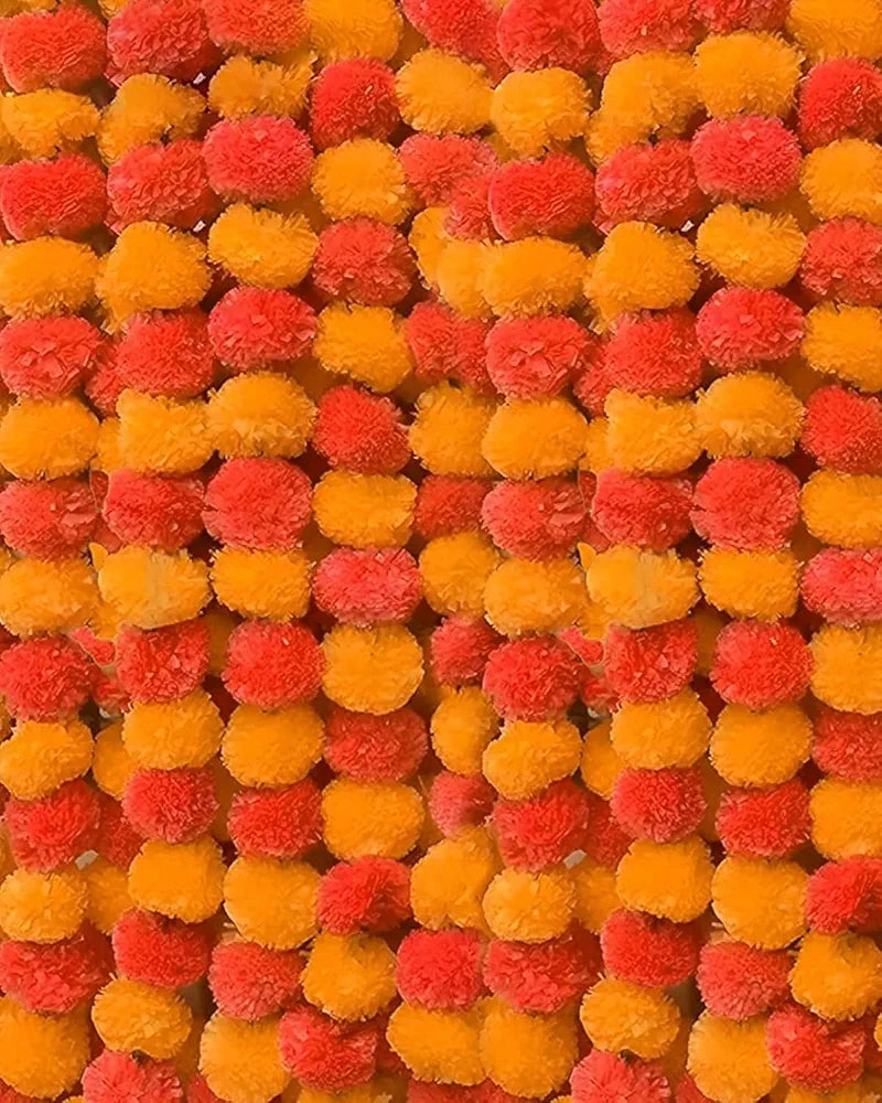 Artificial Marigold Flower Garland For Home Decor Wedding Decor 5 String  Garland For Diwali Decoration Yellow – Gavya International, image size:800x1000