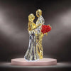 Gold Art India Couple Figurine Gold-Silver Plated Finish