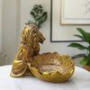 Alila Lion Babbar Sher Bowl Tray Statue Showpiece Idol for Gifting & Home Table Living Room Decor Decoration Golden
