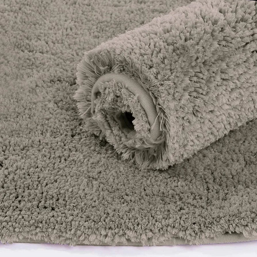 LUXE HOME INTERNATIONAL Bath Mat Super Soft Ultra Absorbent Rectangular Mat Microfibre 3200 GSM Door Mat For HOME/Kitchen/Bathroom/Bedroom/Kid'S Room Floor Mat  Pack Of 2, Grey