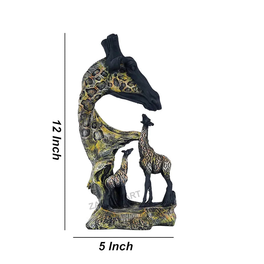 zart Statue of Giraffe Sculpture for Home/Office/Cafe/Hotel Decor Decorative Gift Showpiece 