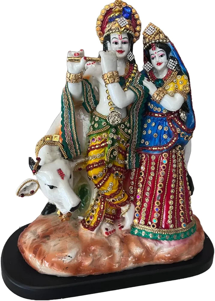 ALILA Marble Finish Murti Idol Statue Sculpture Spiritual Hindu God | Decorative Idols - Home Mandir Temple Office Pooja Room Decor 