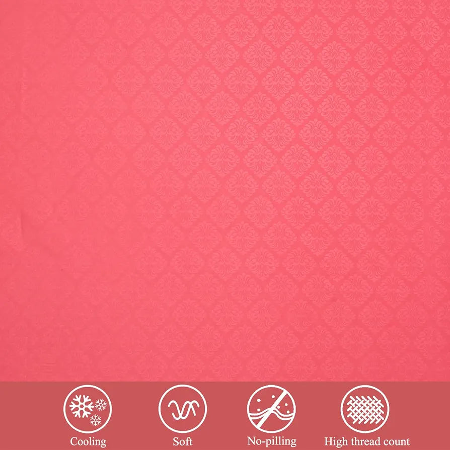 FRESH FROM LOOM Single Bedsheet - Microfiber Rotary Printed, Hypoallergenic, Wrinkle Free with 1 Pillow Covers , 144 TC