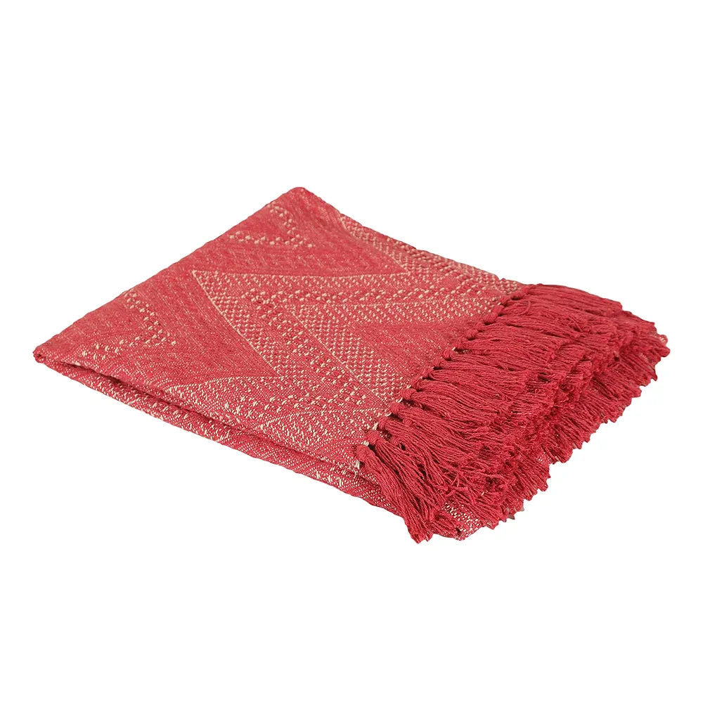 SASHAA WORLD Jewels of India Throw | Throw for Living Room, Sofa, Bed, Chair, Picnic & Used for Gift | Pink Throw Blanket 130X180 Cm