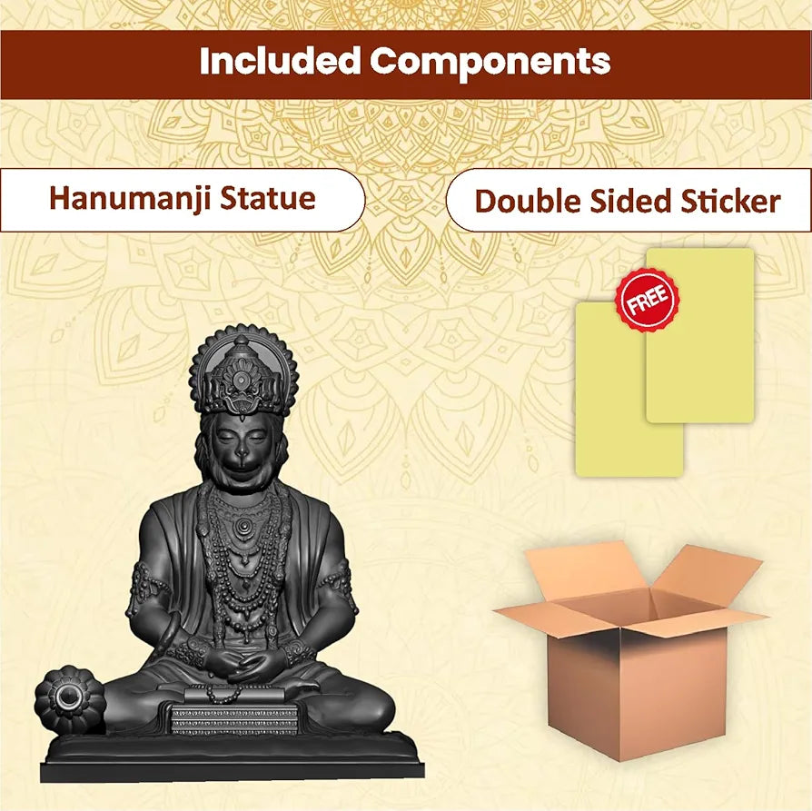 JD FRESH 4.5 Inch Bajrangbali Statue with Gada/Hanuman Ji/Sankat Mochan/God Idols for Home/Car Dashboard/Office Desk/Murti for Home Decor/Spiritual/Decorative Items/Gifts 