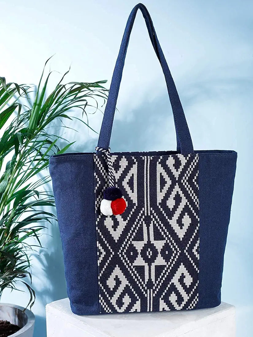 ALII AND ALIIZEY Tote Bag for Women with Zip | College Bag for Girls | Shopping & Grocery Bag |Multi-Purpose Bag