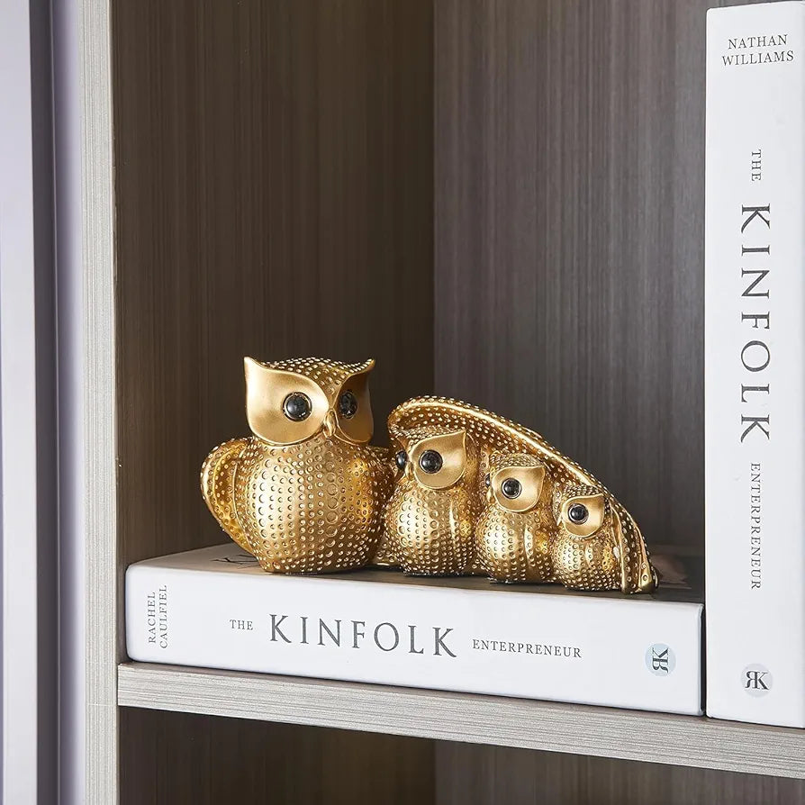Xtore® Golden Owl Family  for Home Decor 
