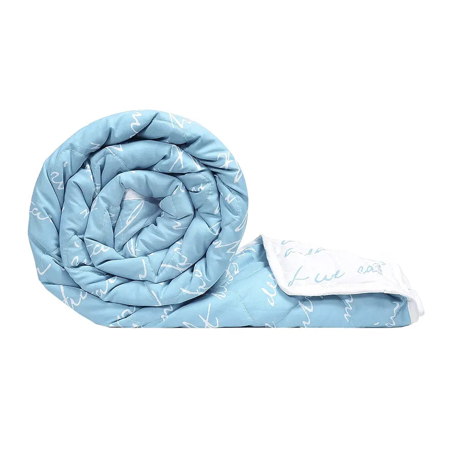 Divine Casa Luxor Abstract Microfibre Single Comforter - Blue