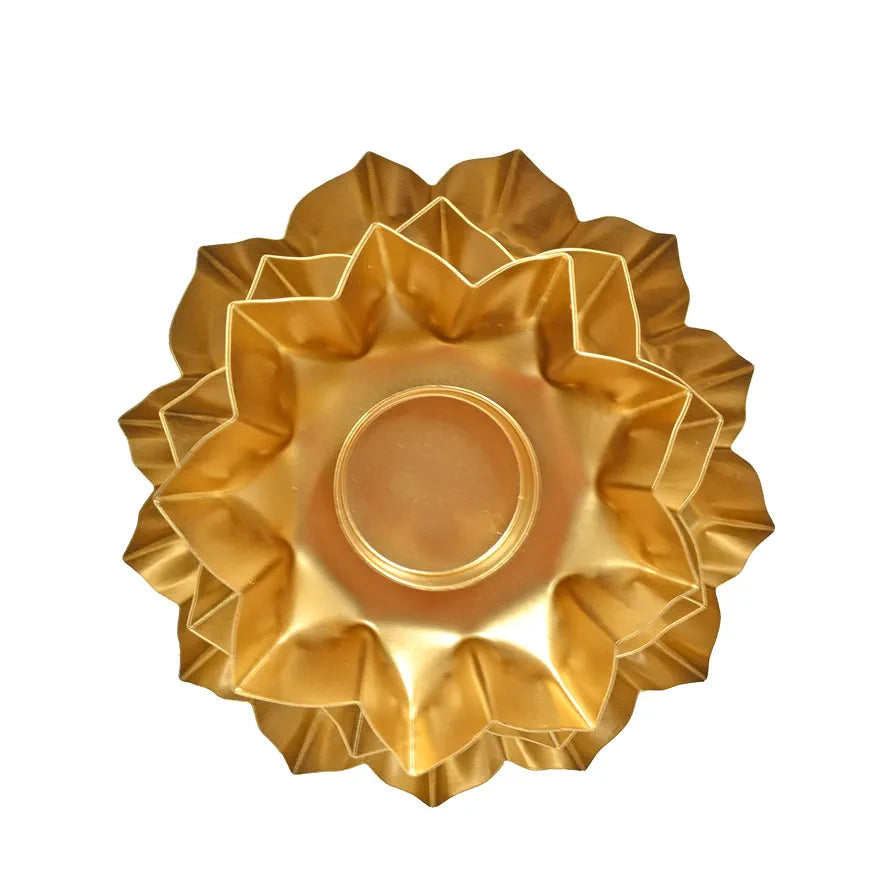 CraftVatika Urli Bowl with Tealight Candle Holder,Diwali Decoration Items, Diwali Gift Items Navratri Home Decoration Items for House Office, Handcrafted Bowl for Floating Flowers,Tea Light Candles,