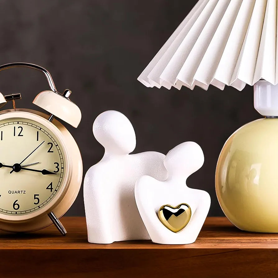 Ekhasa Nostrae Cute Couples Show Pieces for Home Decor Bed Room Decorative Items | Romantic Love Showpieces Gift Item for Anniversary Valentines Day | Tv Shelf Office Living Room Statue Figurines