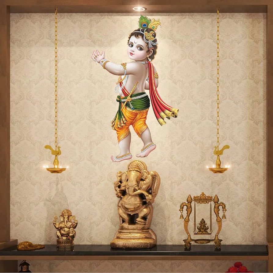 Rangoli White Glossy Vinyl Wall Sticker Premium Self-Adhesive Waterproof Decorative Wall Decal for Bedroom, Living Room, Office & Home Decoration Easy to Apply. Parent-6, Design-25