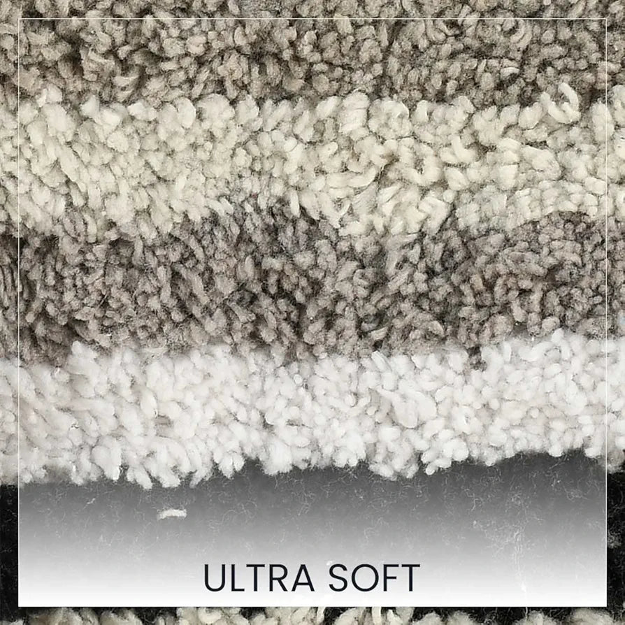 SASHAA WORLD Striped Anti-Skid Bathmat & Contour Set | Ultra Soft, Highly Absorbent, Ideal for Bathroom & Home Use, 2-Piece Set with Rectangle & Contour Mats | 50x80 cm, Black, White & Grey