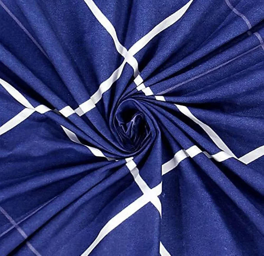 Homefab India 140 TC Microfiber Double Bedsheet with 2 Pillow Covers -Royal Blue 