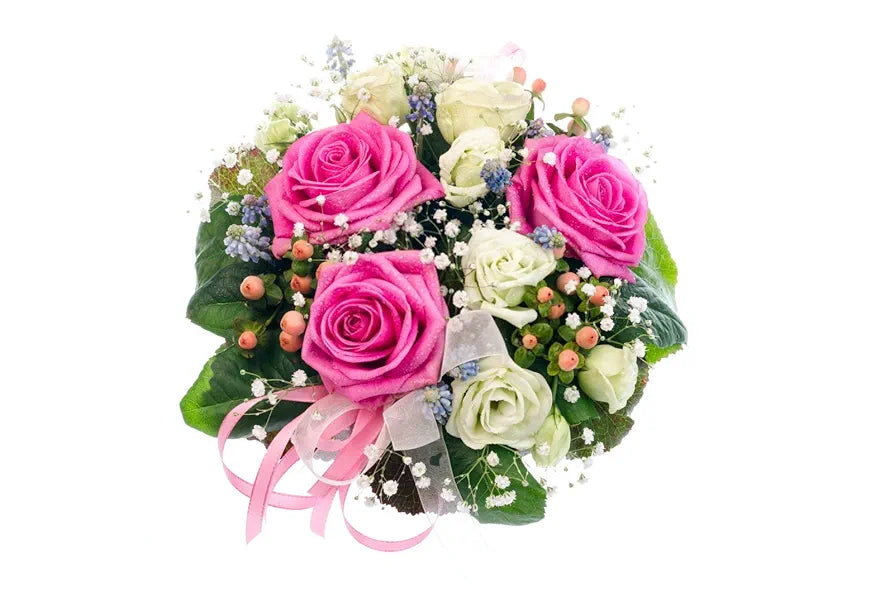 Higfra Artificial Flowers Purple Fake Roses Real Looking Foam Roses with Stem for DIY Wedding Bouquets Centerpieces Bridal Shower Party Home Decorations – Purple