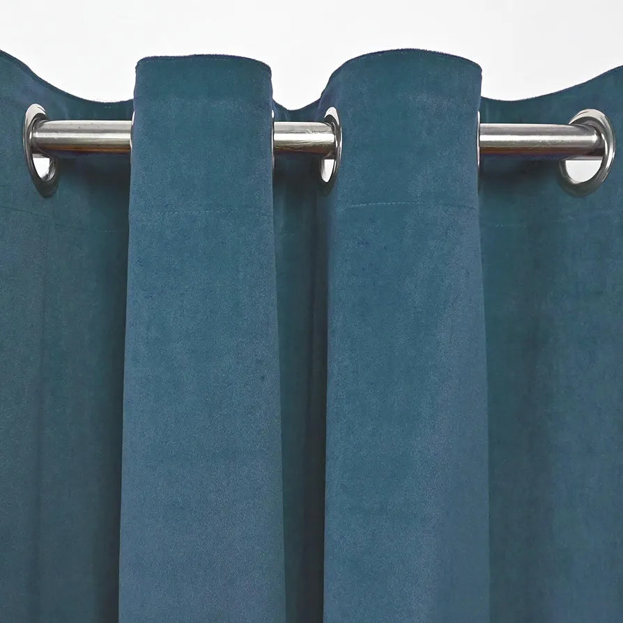 Divine Casa 7 Feet Premium Velvet Blackout Door Curtain | Luxurious Thermal Insulated | Room Darkening & Noise Reducing Single Opaque Panel for Bedroom, Living Room & Office