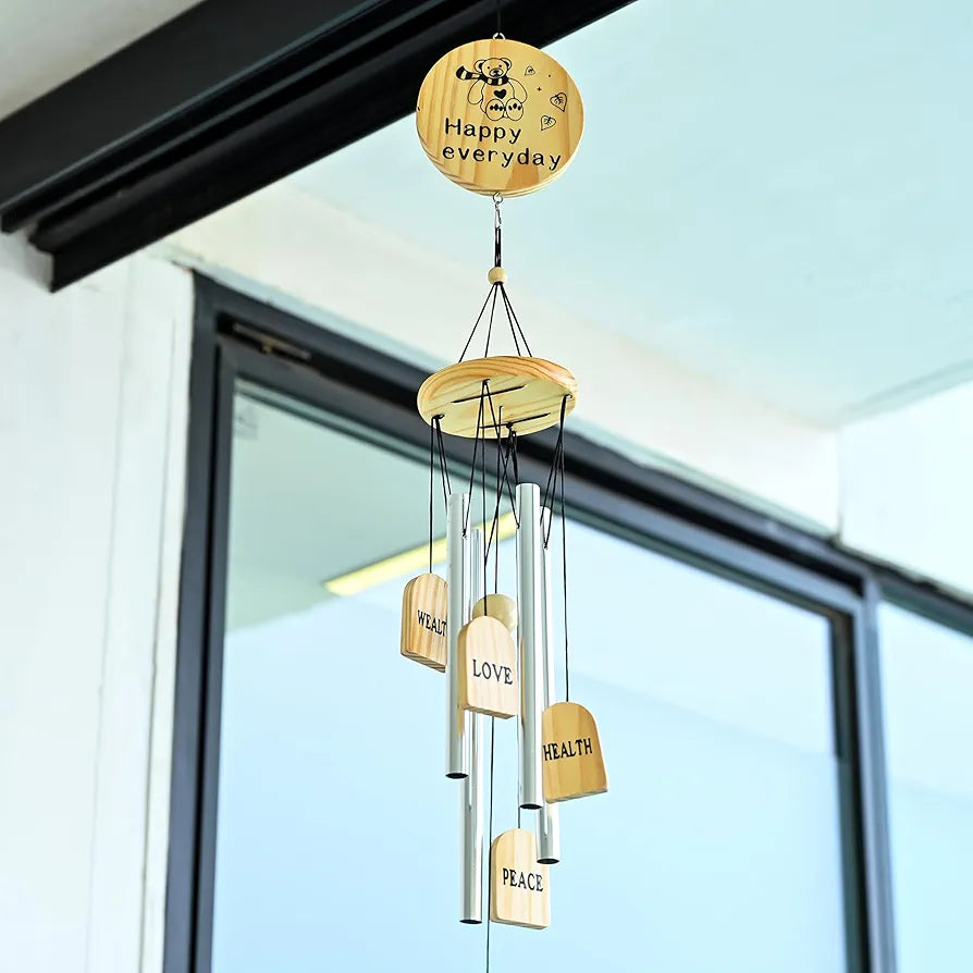 ZAICUS Wooden Wind Chime for Home Balcony Décor | Positive Energy Gift for Peace, Wealth & Good Luck