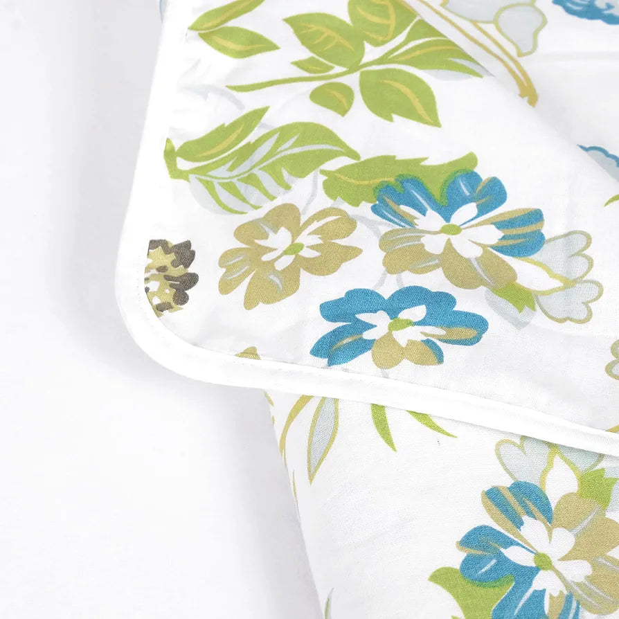 Divine Casa Floret 100% Cotton Single Kids Dohar | 120 GSM | Soft & Lightweight Throw Blanket | Cozy & Breathable Bedding | All-Season Comfort | 140 x 100 CM, Green Banana