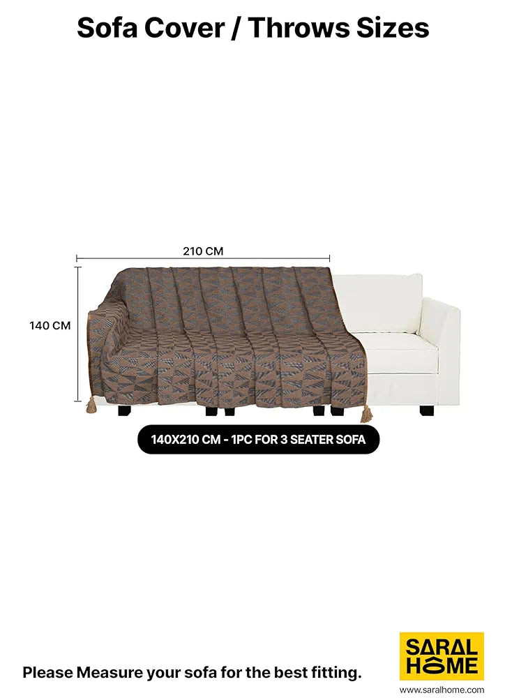Saral Home Soft Microfiber 3 Seater Sofa Cover Throw | Sofa Cover for Living Room | Sofa Slipcovers | Thick and Soft Sofa Cover 