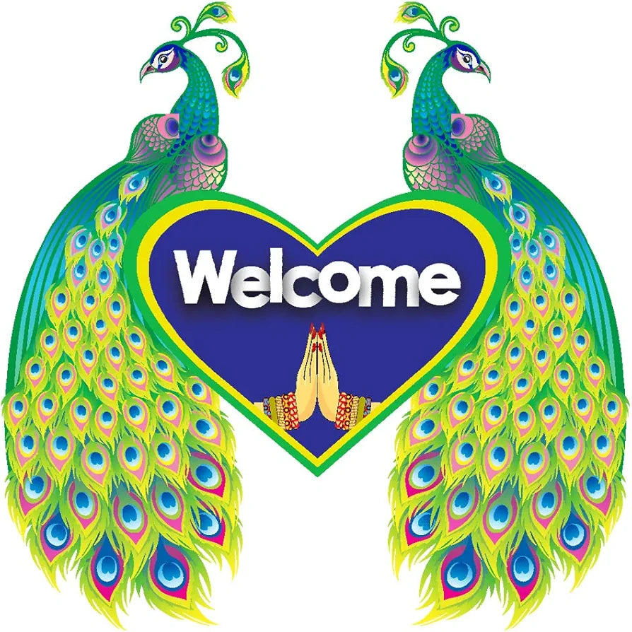 Rangoli White Glossy Vinyl Wall Sticker Premium Self-Adhesive Waterproof Decorative Wall Decal for Bedroom, Living Room, Office & Home Decoration Easy to Apply. Design-20