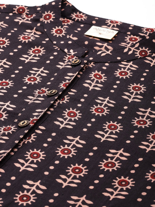 anayna Women Ethnic Motifs Printed Maxi Dress