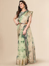 Fabmora Tie and Dye Zari Organza Saree