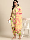 Anayna Women Floral Printed Regular Gotta Patti Kurta with Harem Pants & With Dupatta