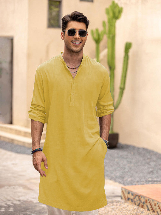 Anouk Men Solid Long Kurta