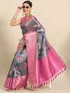 Silk Land Kalamkari Zari Art Silk Banarasi Saree