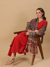 Anayna Women Panelled Pure Cotton Kurta with Trousers & With Dupatta