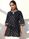 Libas Paisley Printed Keyhole neck Three-Quarter Sleeves Pure Cotton A-Line Kurti