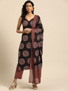 Anayna Women Ethnic Motifs Printed Regular Pure Cotton Kurta with Trousers & With Dupatta