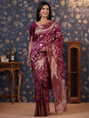 House of Pataudi Woven Design Pure Silk Saree With Blouse Piece