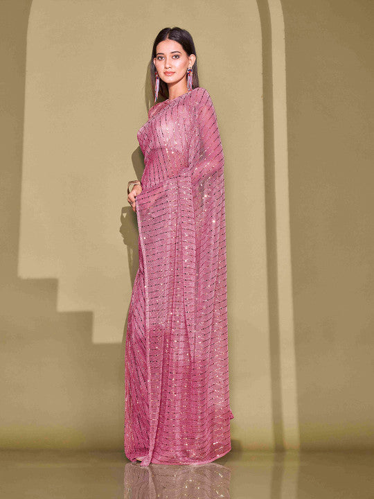 Tikhi Imli Embellished Mukaish Ready to Wear Saree