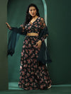 AKS Floral Printed Ready to Wear Lehenga & Blouse With Dupatta